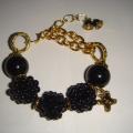 Black bracelet - Bracelets - beadwork