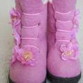 When blooming sakura - Shoes & slippers - felting