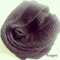Round mufflers (snood) black - Scarves & shawls - knitwork