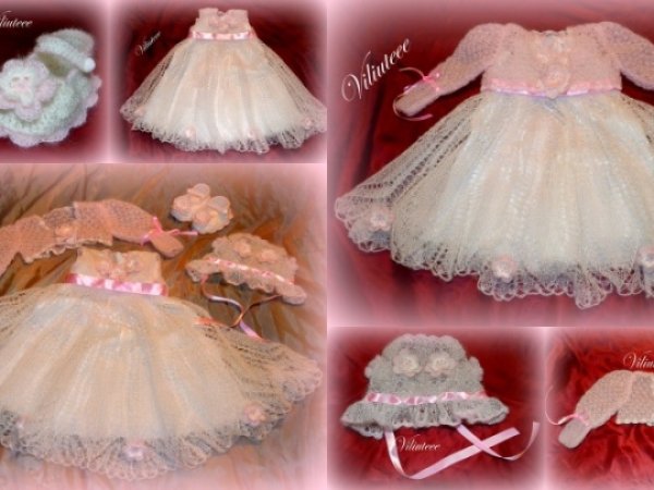 knitted christening robes - Baptism clothes