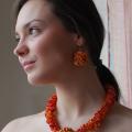 Necklace " Coral Estate " - Necklace - needlework