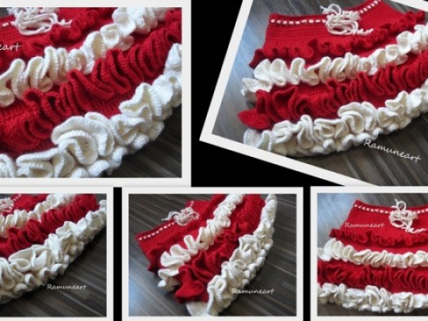 Crocheted skirt " ringlets " 3