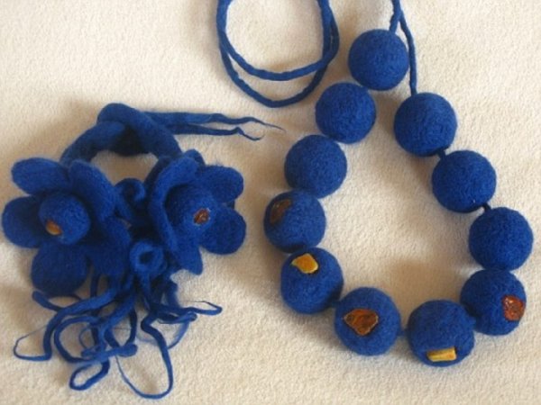 Necklace and bracelet " rye flower ... " - Baptism clothes