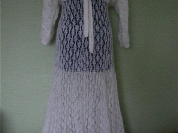knitted bride's dress with bolero - Wedding clothes