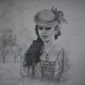 Lady Katherine Pierce - Pencil drawing - drawing