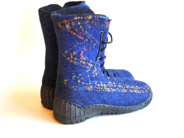 Veltinio batai / felted boots BLUE 2