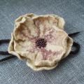 Caramel Coffee - Flowers - felting