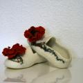 " Poppies " - Shoes & slippers - felting