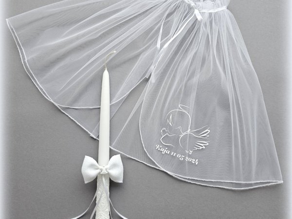 Woven linen christening gown 3