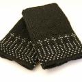 Black with multicolored beads - Wristlets - knitwork