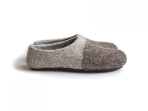 Felt slippers / felted slipper Coffee 2