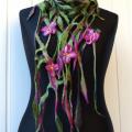Orchideja - felt decoration - Scarves & shawls - felting
