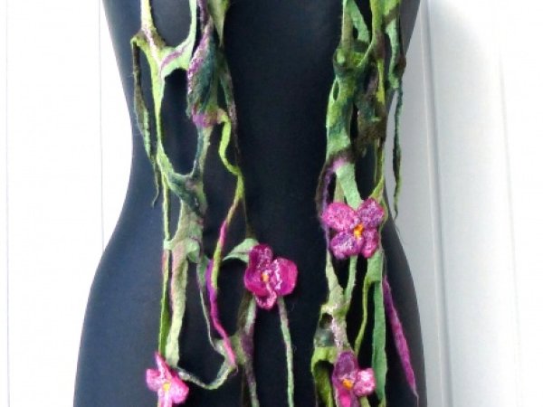 Orchideja - Veltinio papuošalas 2