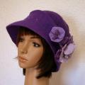 Hat " Purple bouquet " - Hats - felting
