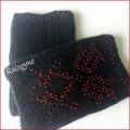 Riesines " red tulips " - Wristlets - knitwork