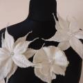 White flowers - Flowers - felting