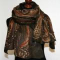 Scarves " walnut Chocolate " - Scarves & shawls - felting