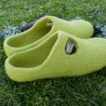 green felted slippers female " Medinukai " - Shoes & slippers - felting
