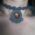 amber eyes - Necklace - needlework