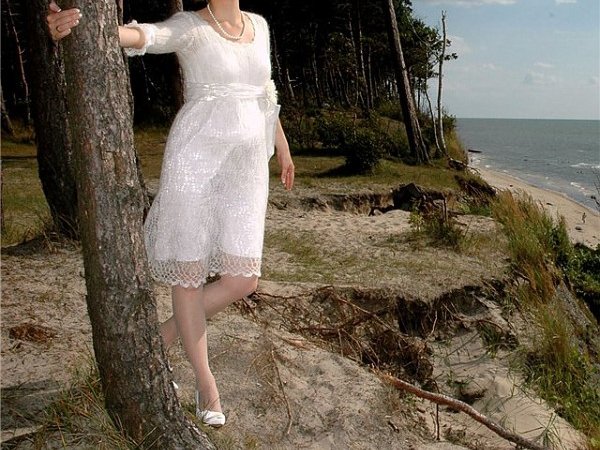The dress of the kid mohair - Wedding clothes