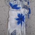 Blue flowers - Wraps & cloaks - felting