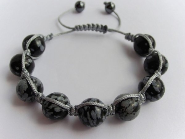 Shamballa su snieginiu obsidianu 1