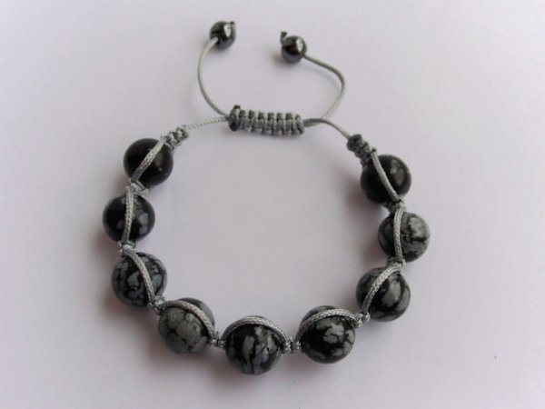Shamballa su snieginiu obsidianu 2