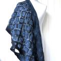 Dark blue with a black country - Wraps & cloaks - felting