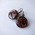 Earrings " Bordeaux " - Earrings - beadwork