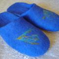 blue tapkutes - Shoes & slippers - felting