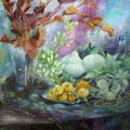 Still life with quinces 50x60 - Oil painting - drawing