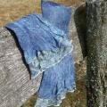 blue felted Kits " depth " - Wristlets - felting