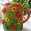 Cup decoration :) - For interior - felting