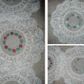 Bright flower wheel. 3vnt - Tablecloths & napkins - needlework