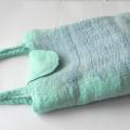 Velta manual anniversary and blue combination - Handbags & wallets - felting