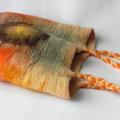 Felted by hand linen and wool - Handbags & wallets - felting