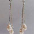 Pearl rain - Earrings - beadwork