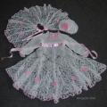 Christening gown with accessories - Baptism clothes - knitwork