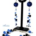 Blue Earrings and Bracelet - Kits - beadwork