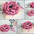 Pink-flower brooch - Accessory - sewing