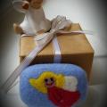 " Guardian Angel " coated with soap - For interior - felting