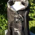 Black and white elegance - Wraps & cloaks - felting