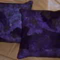 Felt pads " Purple Duet " - Blankets & pillows - felting
