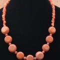 New necklace with coral - Necklace - beadwork