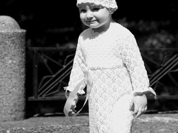 Crocheted christening suknyte - Baptism clothes