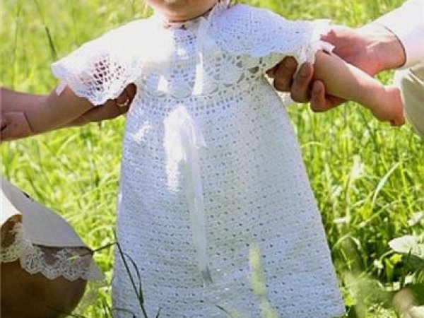 Christening dress crocheted - Baptism clothes