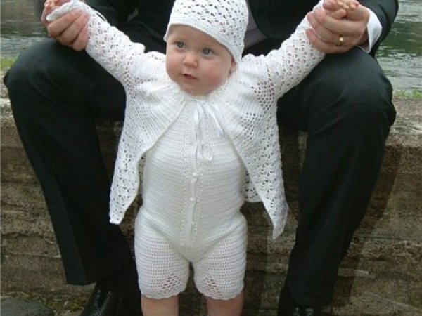 Crocheted christening clothes for boys - Baptism clothes