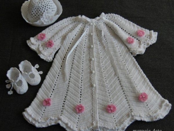 Crocheted christening robes - Baptism clothes