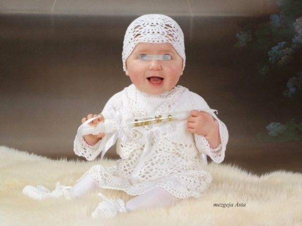 Crocheted christening robes - Baptism clothes