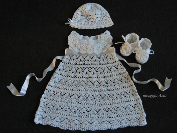 Crocheted christening robes - Baptism clothes